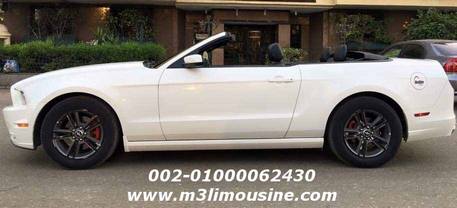 ايجار سيارات فورد موستنج كابورليه احدث موديل للافراح والحفلات والمناسبات والزفاف في مصر